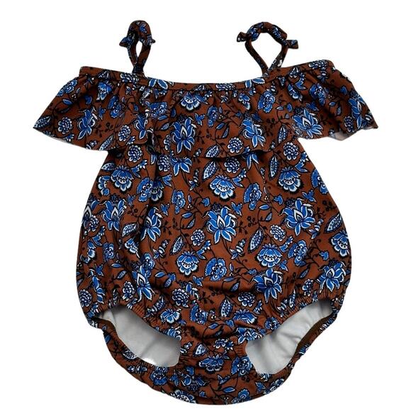 Janie and Jack Floral Bathing Suit 6-12m - Picture 1 of 4